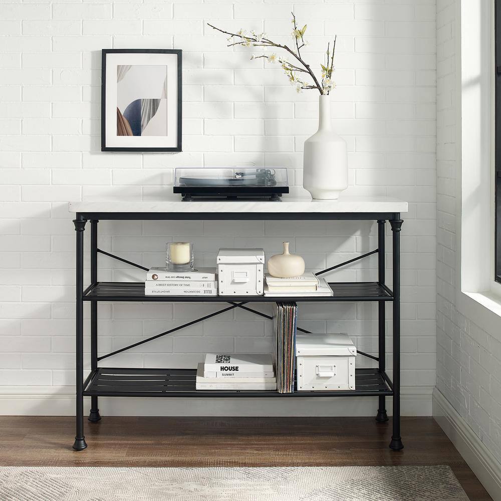 Alt View 4. Crosley Furniture - Madeleine Entryway Console Table - White Marble.