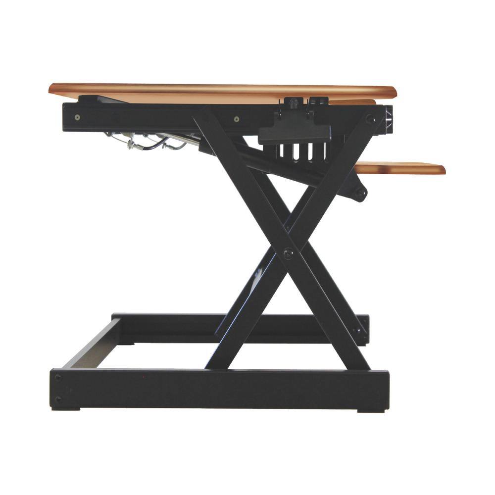 Alt View 1. Rocelco - 32" Height Adjustable Standing Desk - Brown.