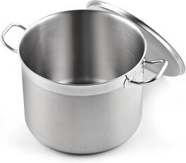Cooks Standard - Professional 16 Quart Stock Pot with Lid | Large Cooking Pasta Soup, Induction Cookware, Oven Safe - Stainless Steel