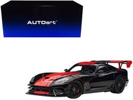 2017 Dodge Viper 1:28 Edition ACR 1/18 Model Car by Autoart - Black With Red Stripes