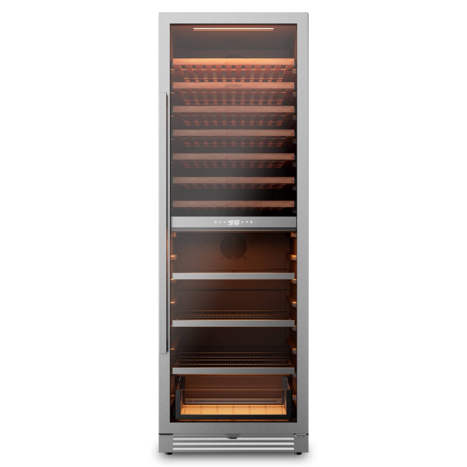 Ca'Lefort - 24inch Dual Zone Wine Cooler & Beverage Refrigerator:77-Bottle Wine Fridge + 177-Can Drinks Cooler - Stainless Steel price history on PriceWatchPro