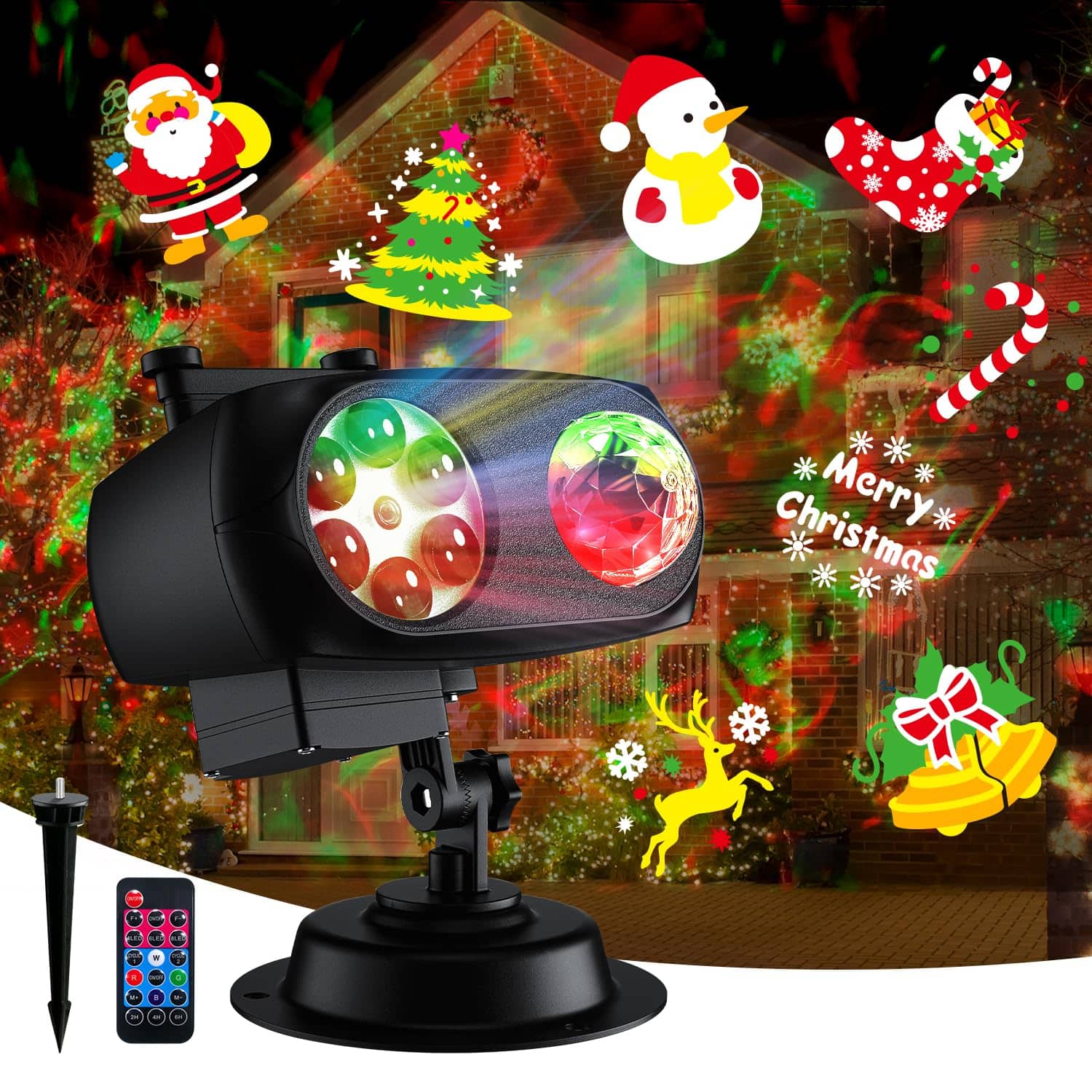 HM 1810 - LED Projector Lights Easter Decor Outdoor Indoor Rotatable Lamp Halloween Christmas Projector Themes - Default