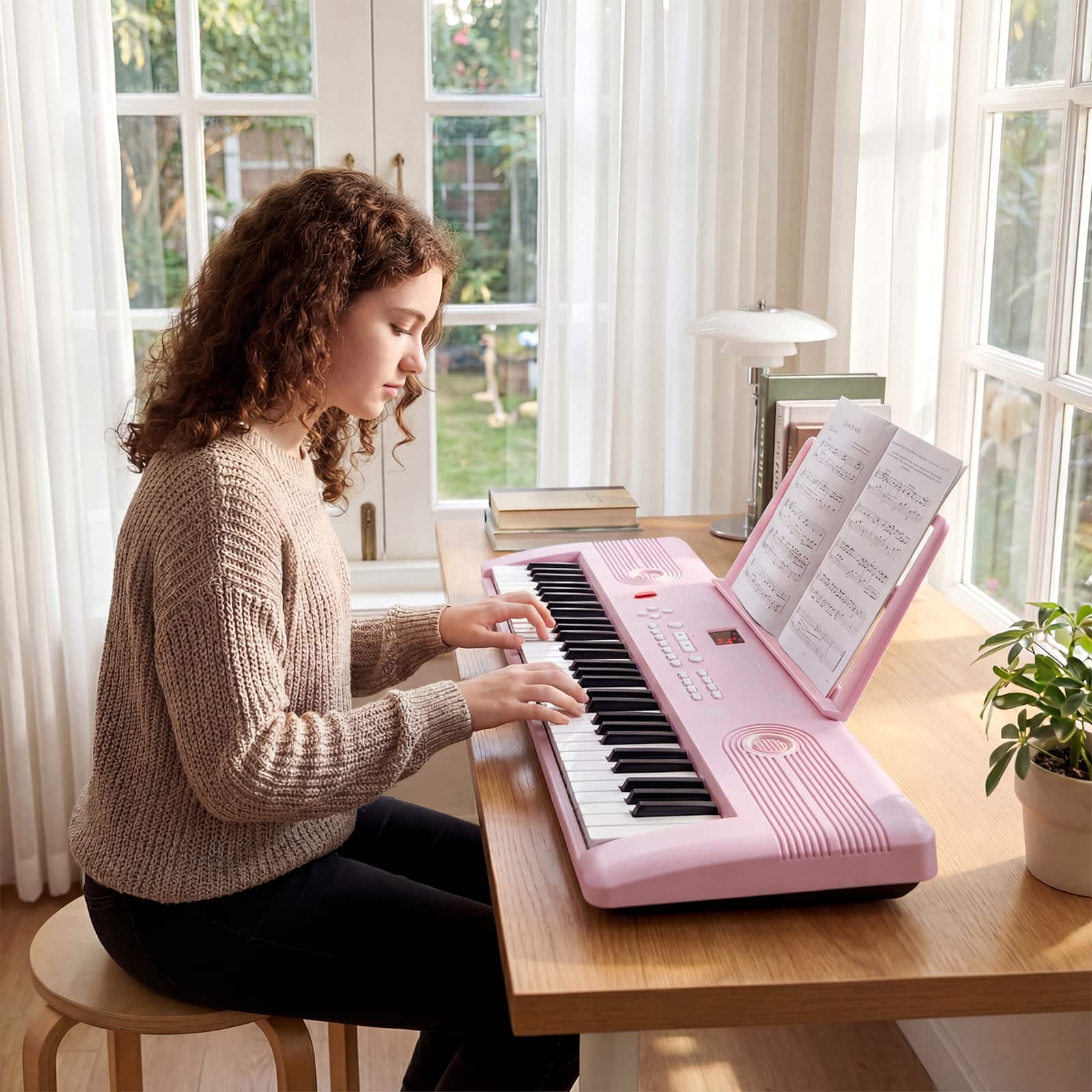 Costway 61Key Keyboard Piano for Beginners,Electric Portable