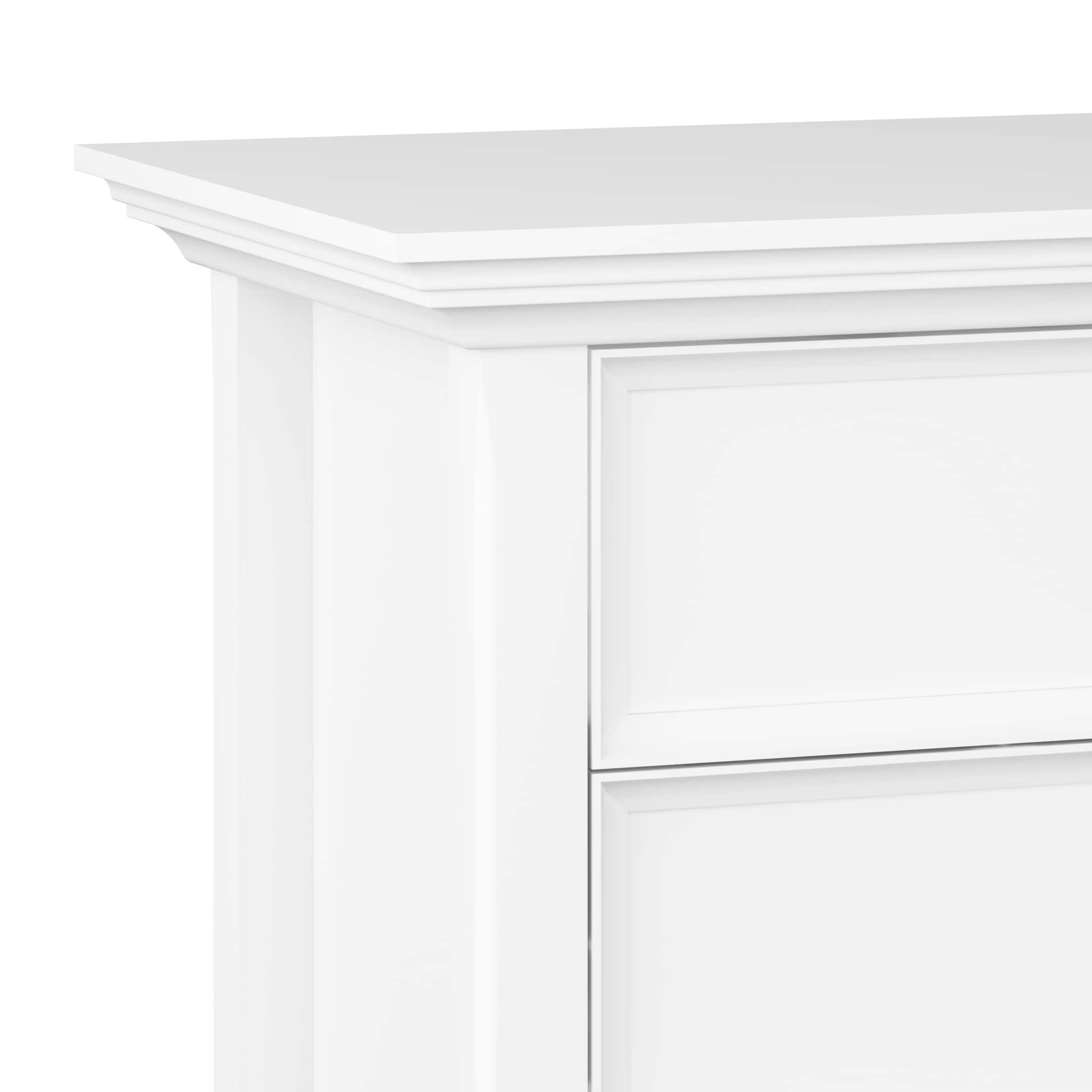 Alt View 13. Simpli Home - Amherst Bedside Table - White.