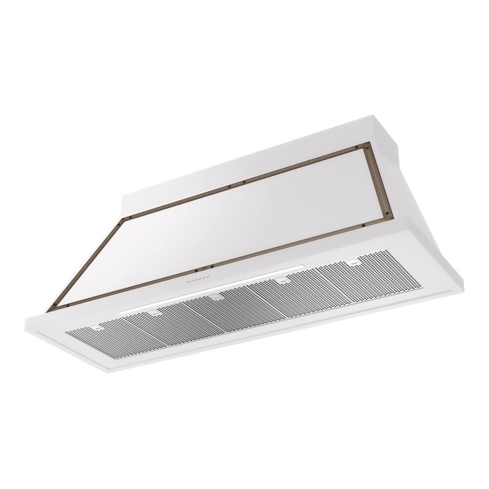 Alt View 1. ILVE - ILVE Nostalgie II Noblesse 60 inch Ducted Wall Mount Range Hood with 600 CFM (White, Burnished Trim) - White.