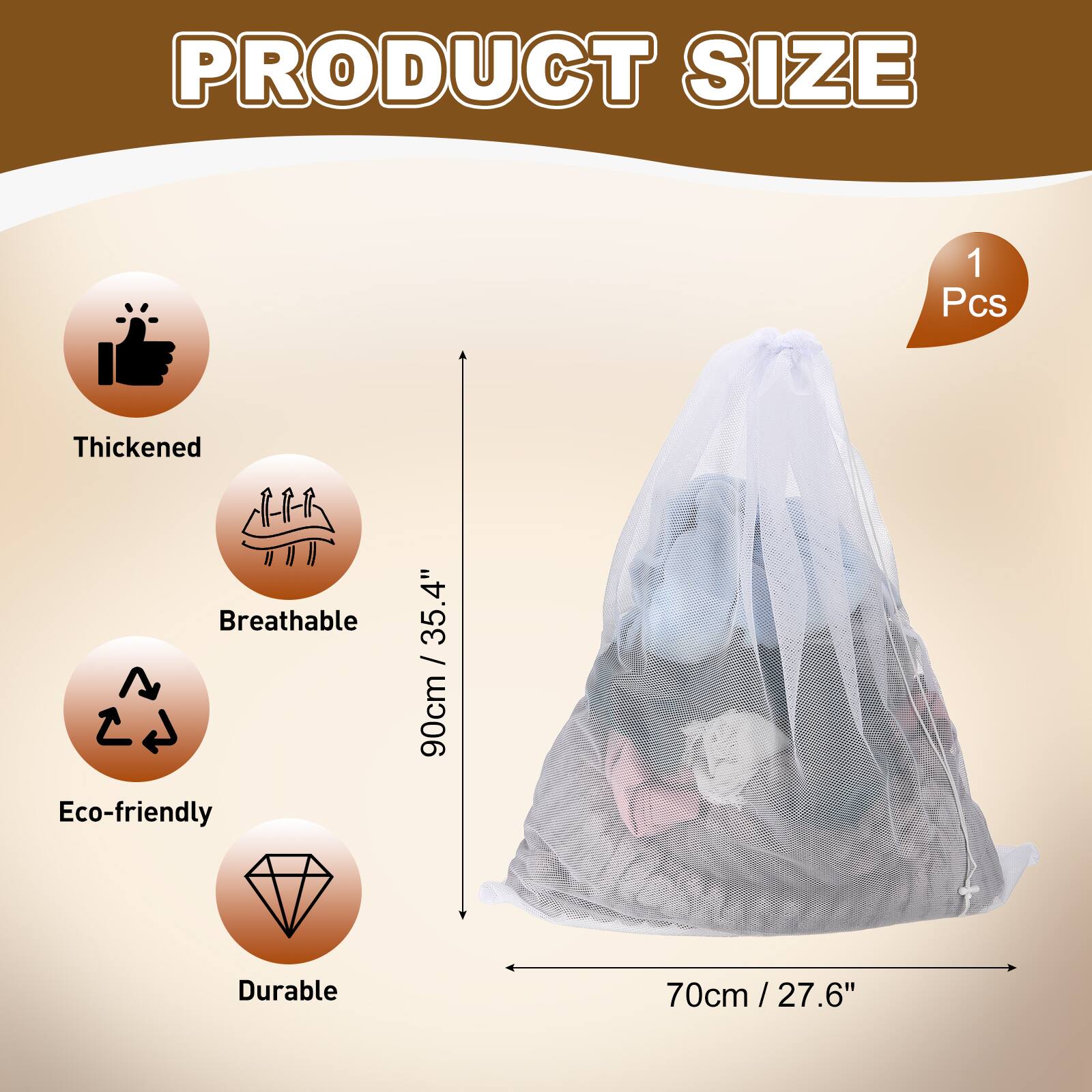 PRODUCT SIZE

1 Pcs

Thickened Breathable Eco-friendly

35.4" / 90cm

Durable

70cm / 27.6"