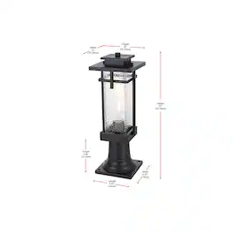 Elegant Lighting - Cambria 7 inch Outdoor Pendant - Black