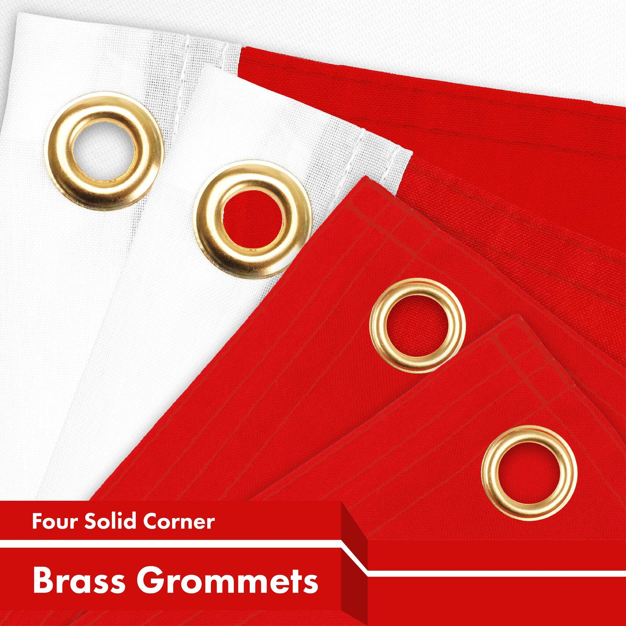 Four Solid Corner Brass Grommets