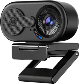 EMEET - C100 1080P Webcam for PC, Fixed Focus, 66° FOV, Built-in Mic, Privacy Cover, Portable Metal Clip, Computer Camera