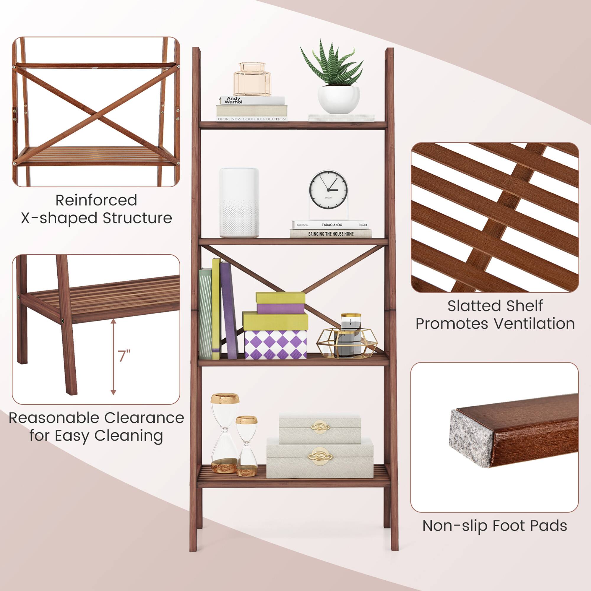 - Reinforced X-shaped Structure
- Reasonable Clearance for Easy Cleaning (7")
- Slatted Shelf Promotes Ventilation
- Non-slip Foot Pads