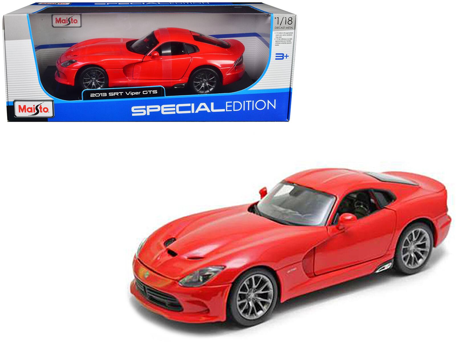 2013 Dodge Viper GTS SRT Red 1/18 Diecast Model Car by Maisto - Best Buy