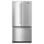 Front. Maytag - 22 cu. ft. French Door Refrigerator with Water Dispenser - Fingerprint Resistant Stainless Steel.