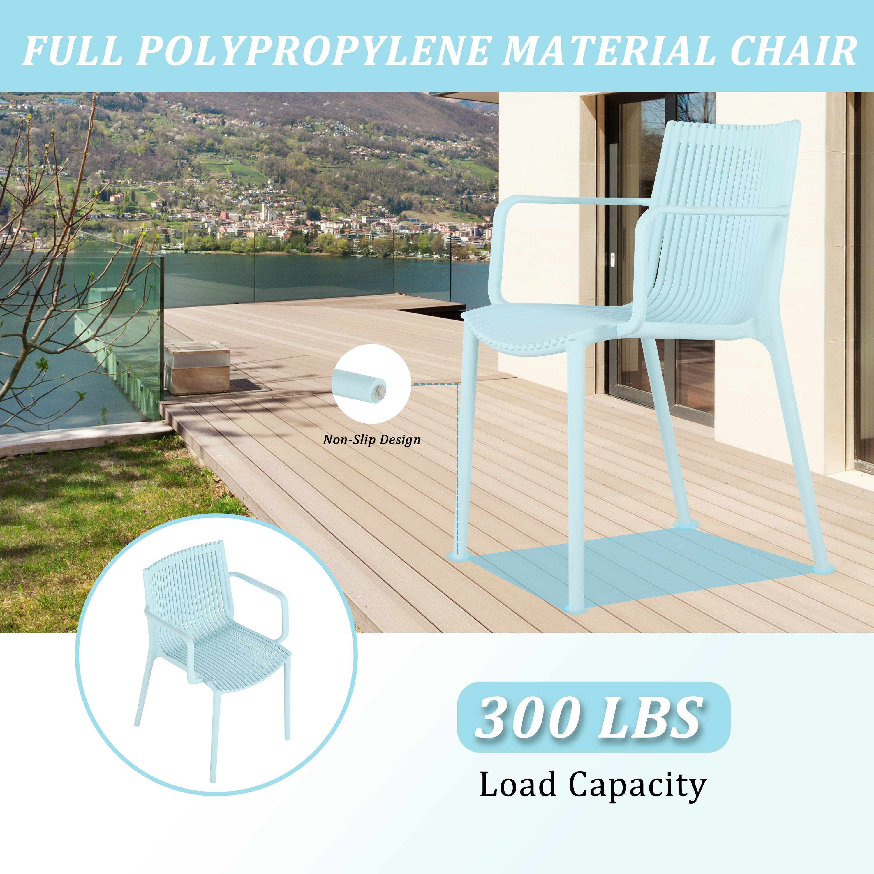 FULL POLYPROPYLENE MATERIAL CHAIR

Non-Slip Design

300 LBS Load Capacity