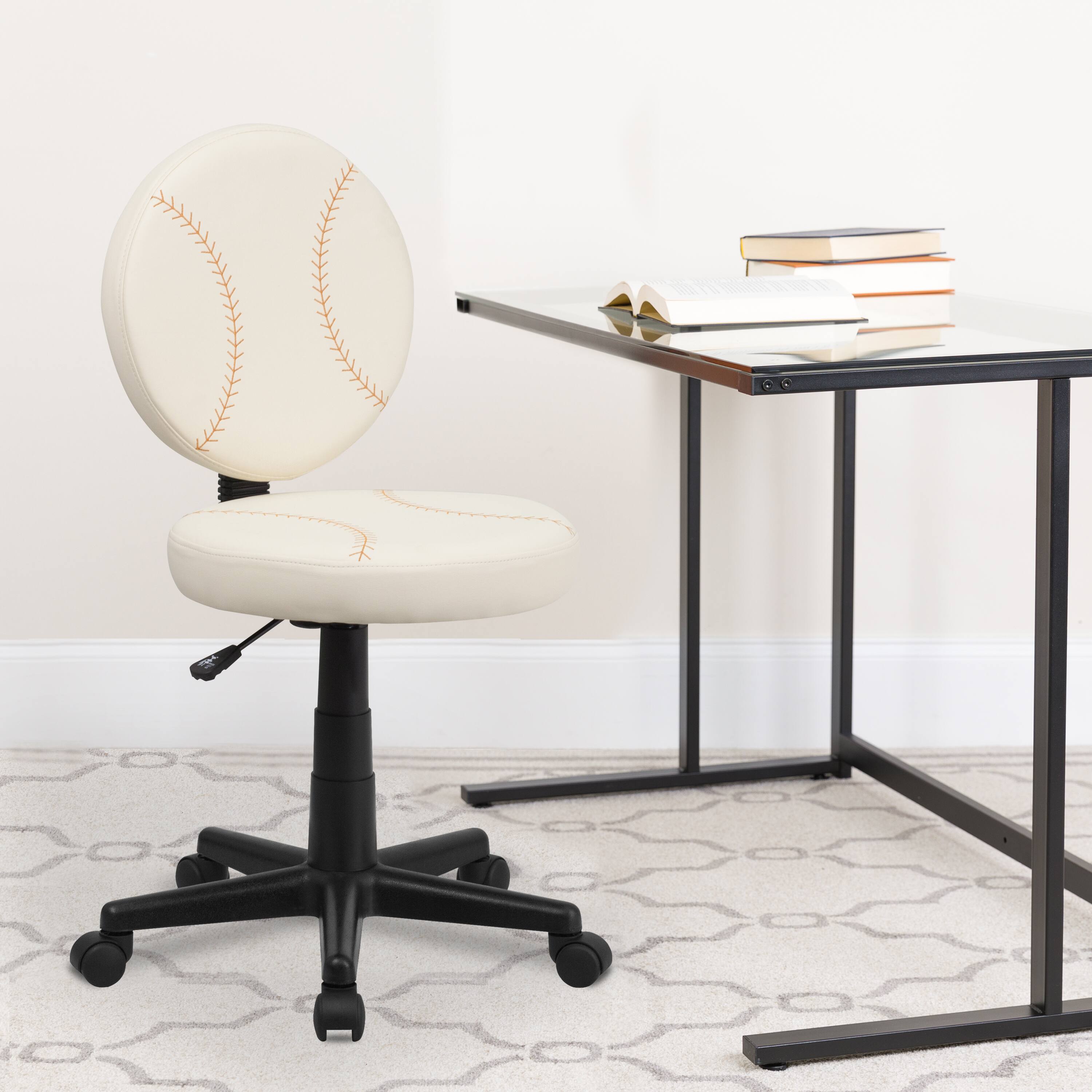 Alt View 1. Emma + Oliver - Sports Swivel Task Office Chair - Brown and Cream.
