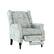 Angle. ProLounger - Tolkin Traditional Wingback Push Back Recliner Chair - Sky Blue.