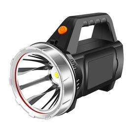 Cluzine - Rechargeable LED Handheld Searchlight with Side COB Flashlight, High Lumen for Camping and Emergency