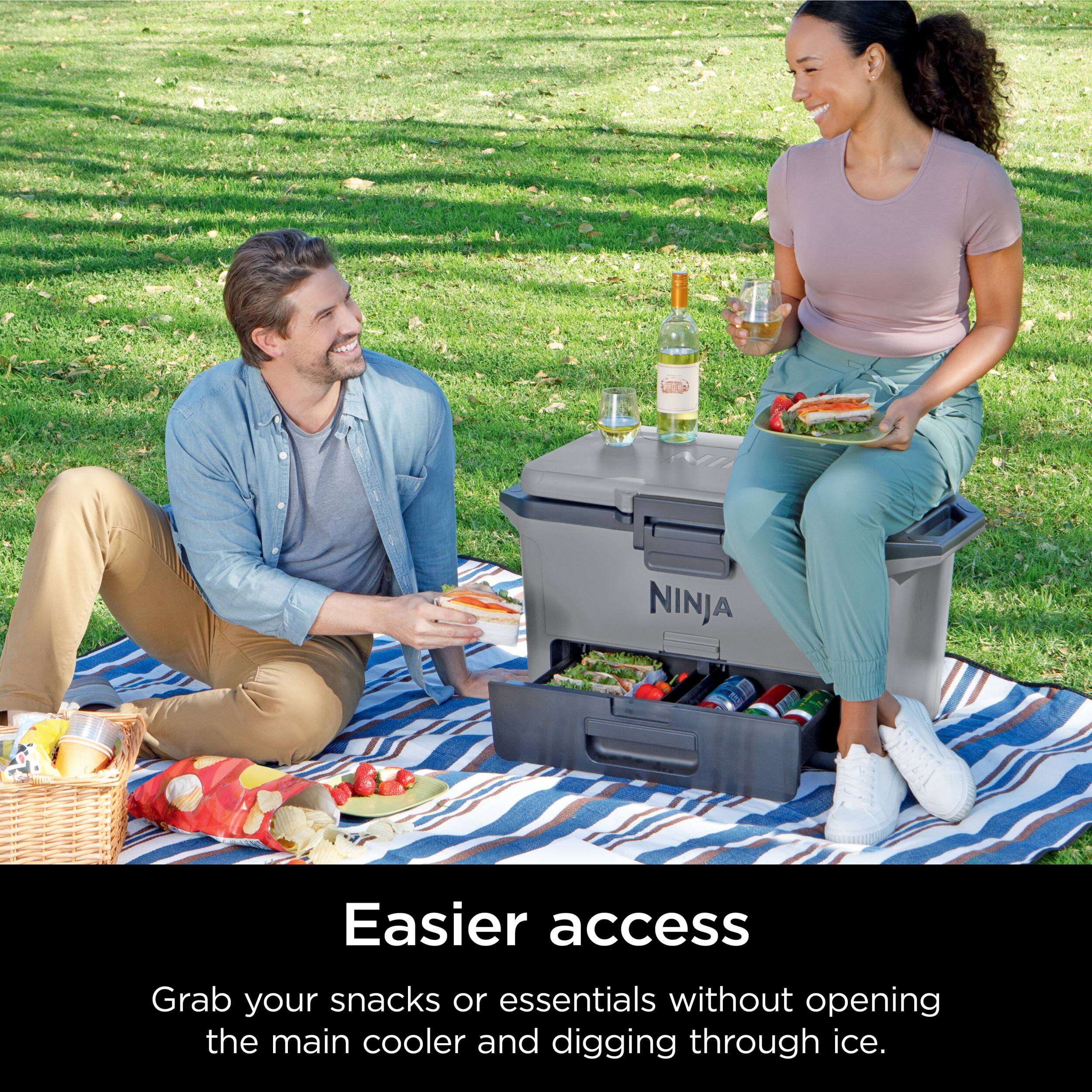 NINJA TNA Easier access: Grab your snacks or essentials without opening the main cooler and digging through ice.
