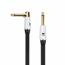Monster - Prolink Studio Pro 2000 Instrument Cable 21 ft Right Angle to Straight with 24K Gold Contacts and 95% Copper Shield - Black