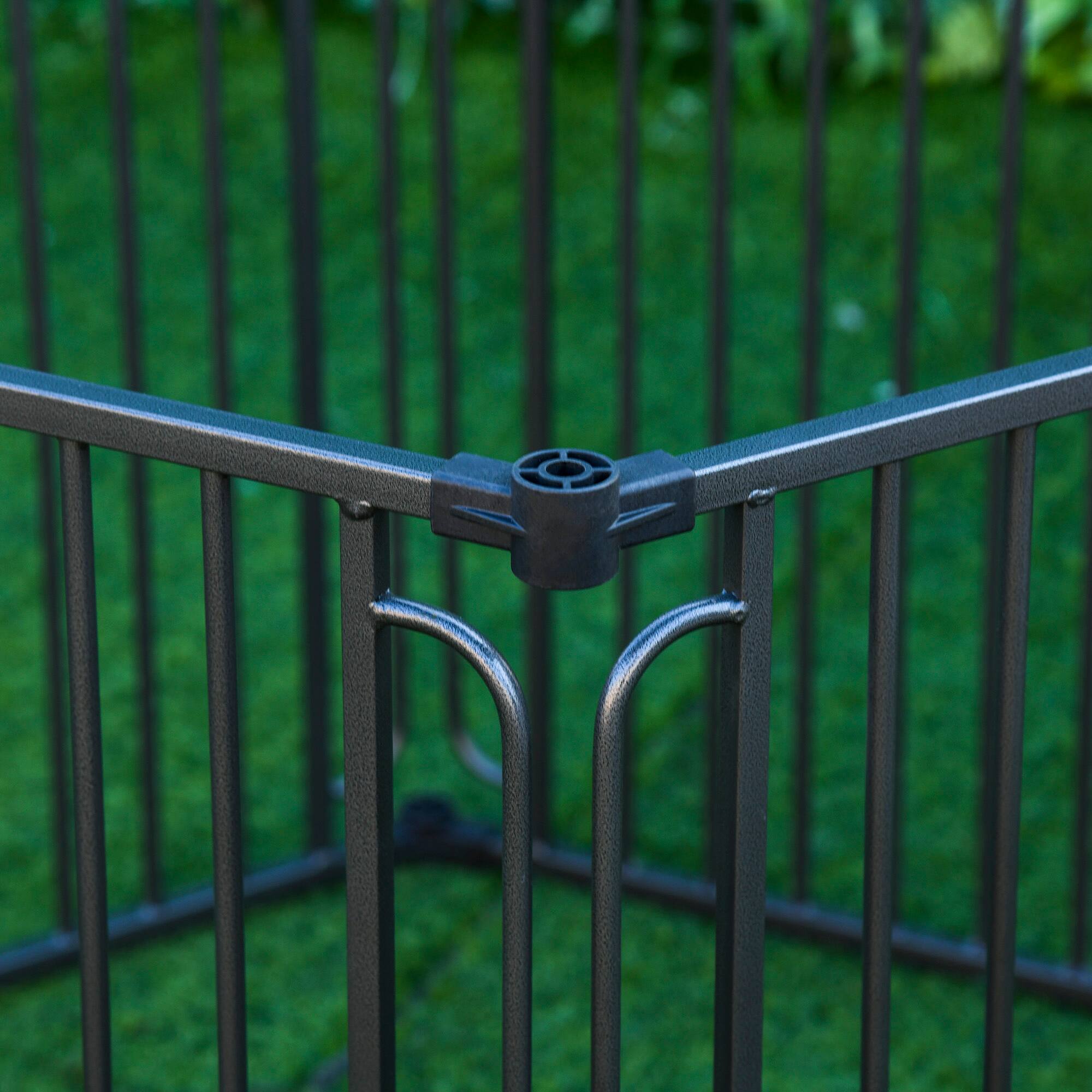 Alt View 5. Pawhut - Dog Playpen with Door & Removable Cover for Small & Most Medium Sized Dogs Indoor & Outdoor Use, 47" H.