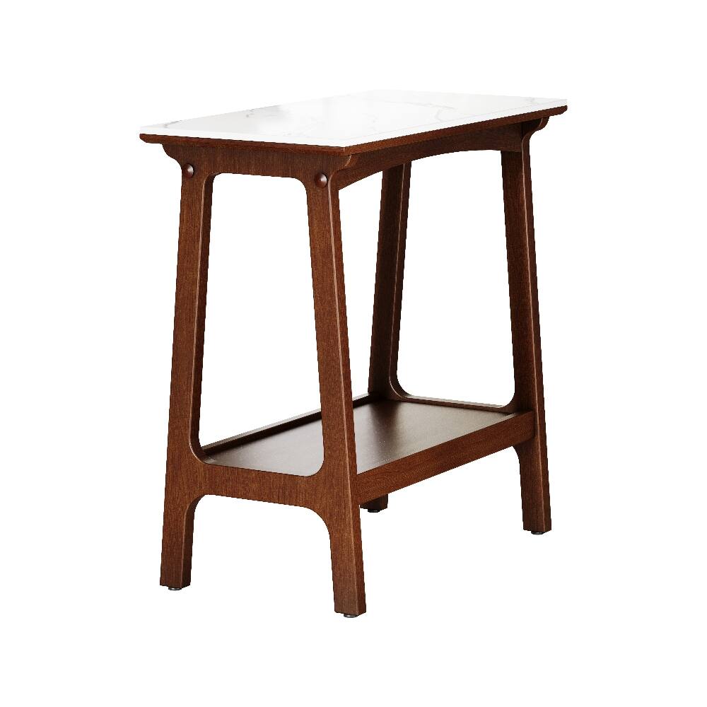Alt View 6. Loheer - Loheer Narrow Side Table Small End Table Slim Nightstand Reddish Brown - Reddish Brown.