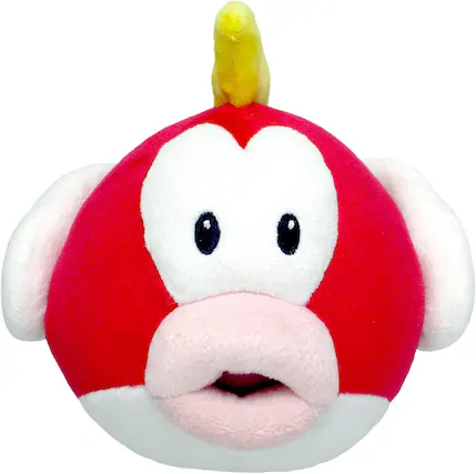 Front. Sanei - Sanei Super Mario All Star Collection AC30 Cheep 5" Plush.