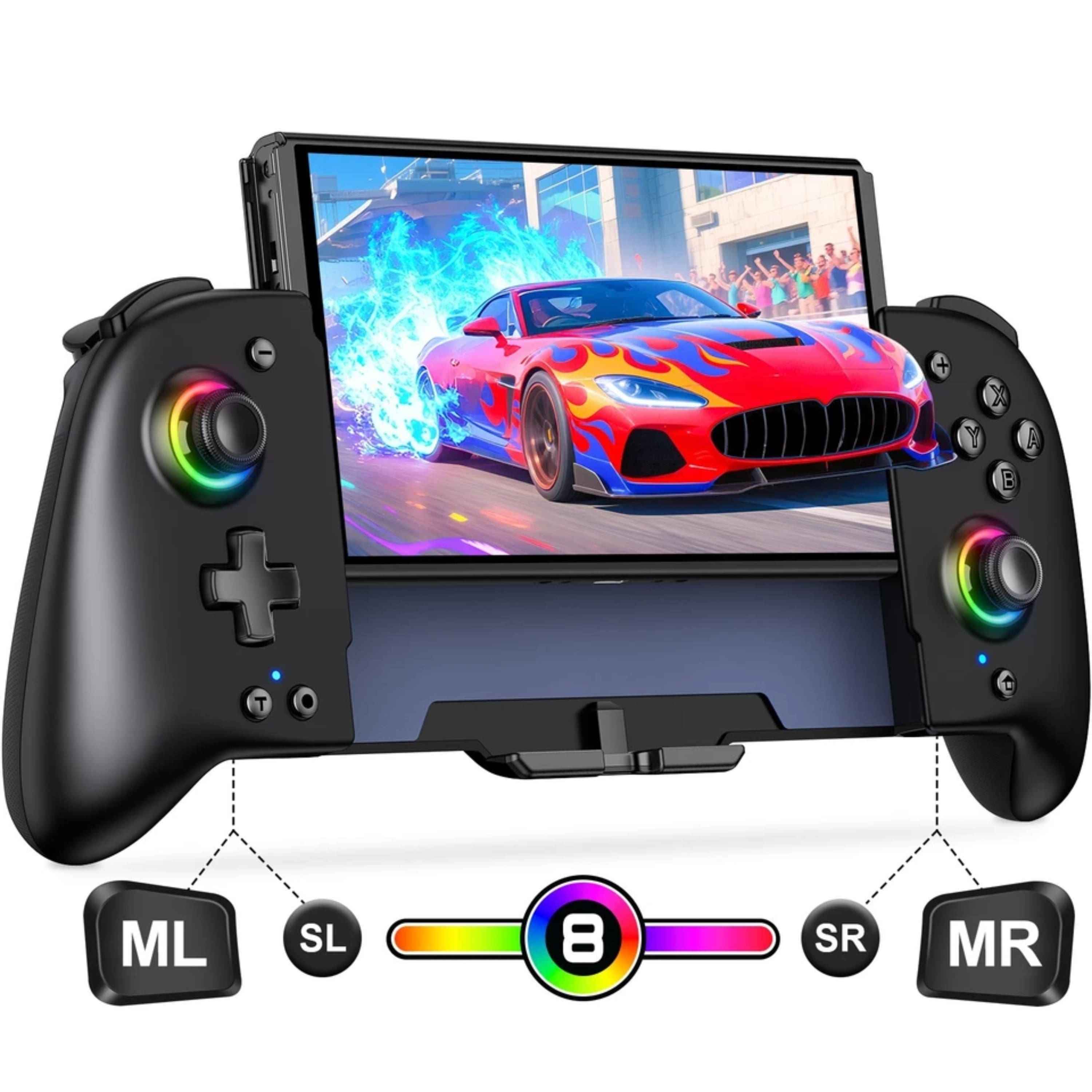Kitcheniva - Switch Controllers For Nintendo Switch 1--6.2" / 7" - Black