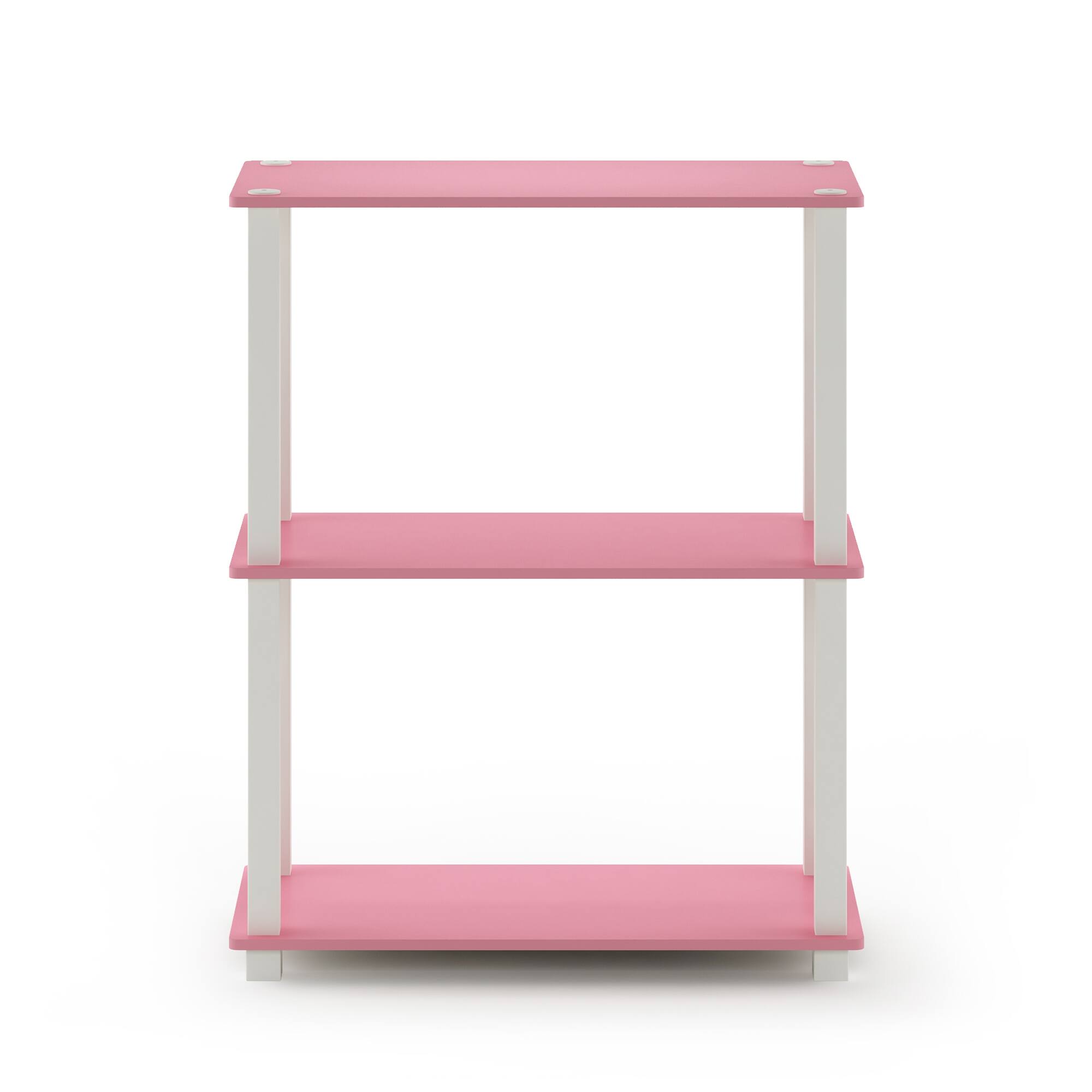 Alt View 2. Furinno - Turn-S-Tube 3-Tier Compact Multipurpose Shelf Display Rack with Square Tube, Pink/White - Pink/White.