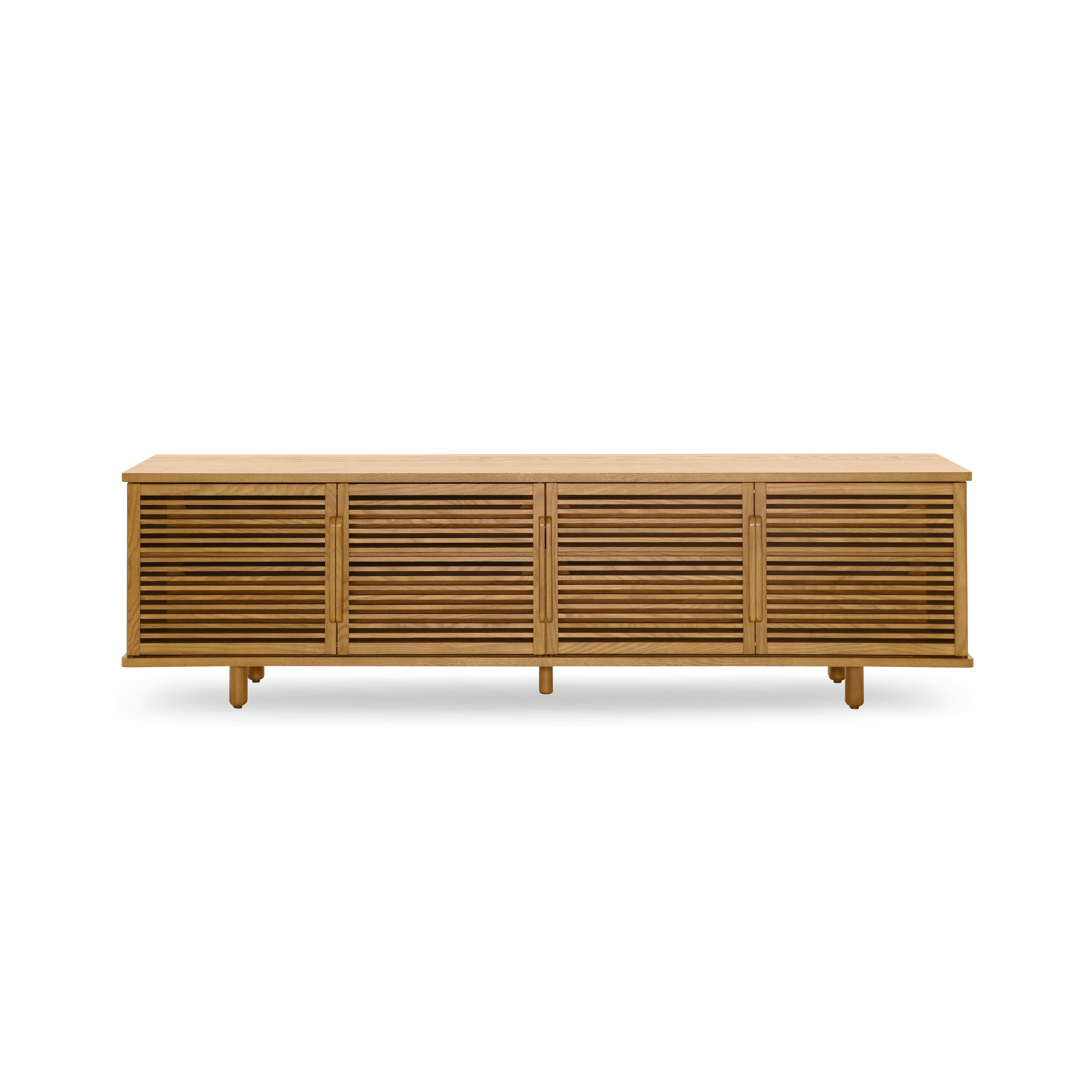 Front. Burrow - Opera Media Console for TVs up to 75" - Oak.