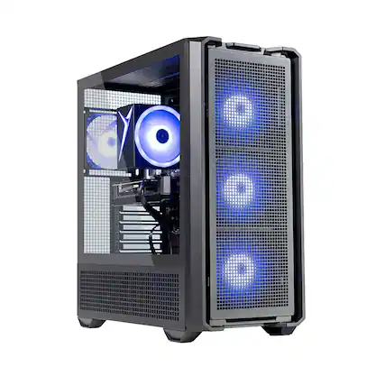 Front. Skytech Gaming - Skytech EDGE - Intel Core i5 14400F, 5060, 16GB 3200 MHz DDR4 SDRAM, 650W GOLD PSU - Black.