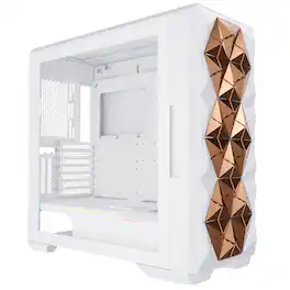CyberPowerPC - Kinetic ATX Mid-Tower Front Intelligent Venting PC Case - White