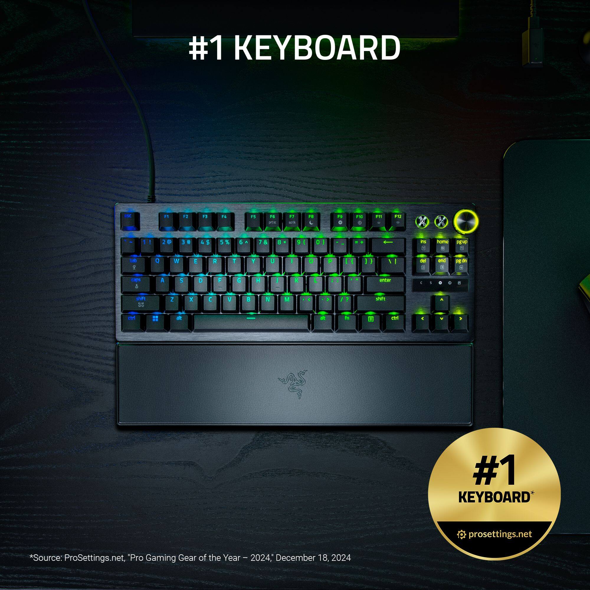 #1 KEYBOARD

*Source: ProSettings.net, "Pro Gaming Gear of the Year - 2024," December 18, 2024