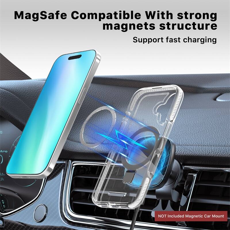 MagSafe Compatible With strong magnets structure Support fast charging NOT Included Magnetic Car Mount 5 tro 5.0mm 0c