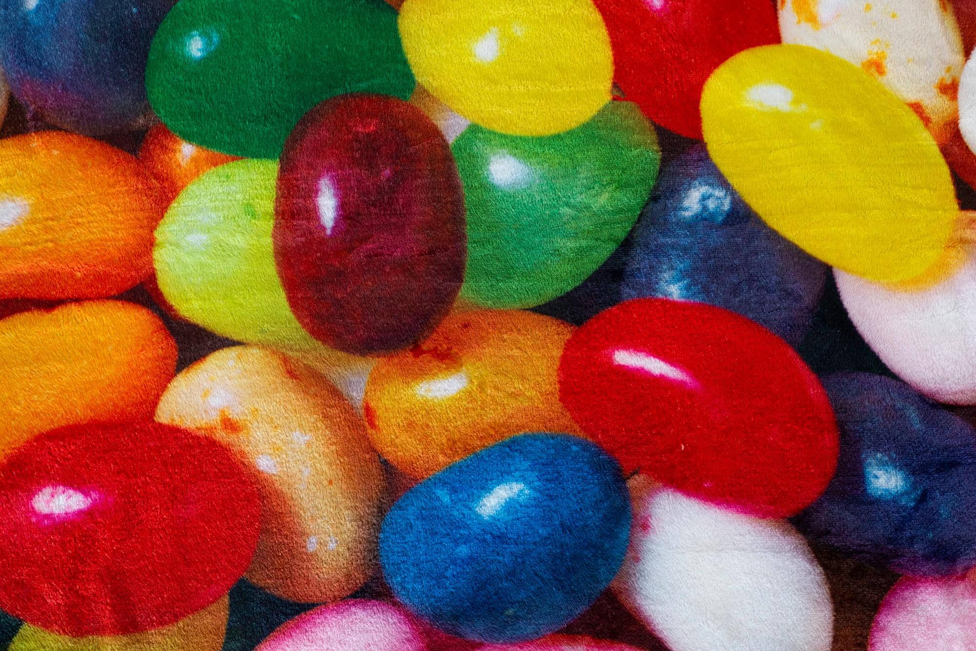 Alt View 2. Just Funky - Jelly Bean Fleece Throw Blanket | 45 x 60 Inch Cozy Lightweight Blanket - Red.