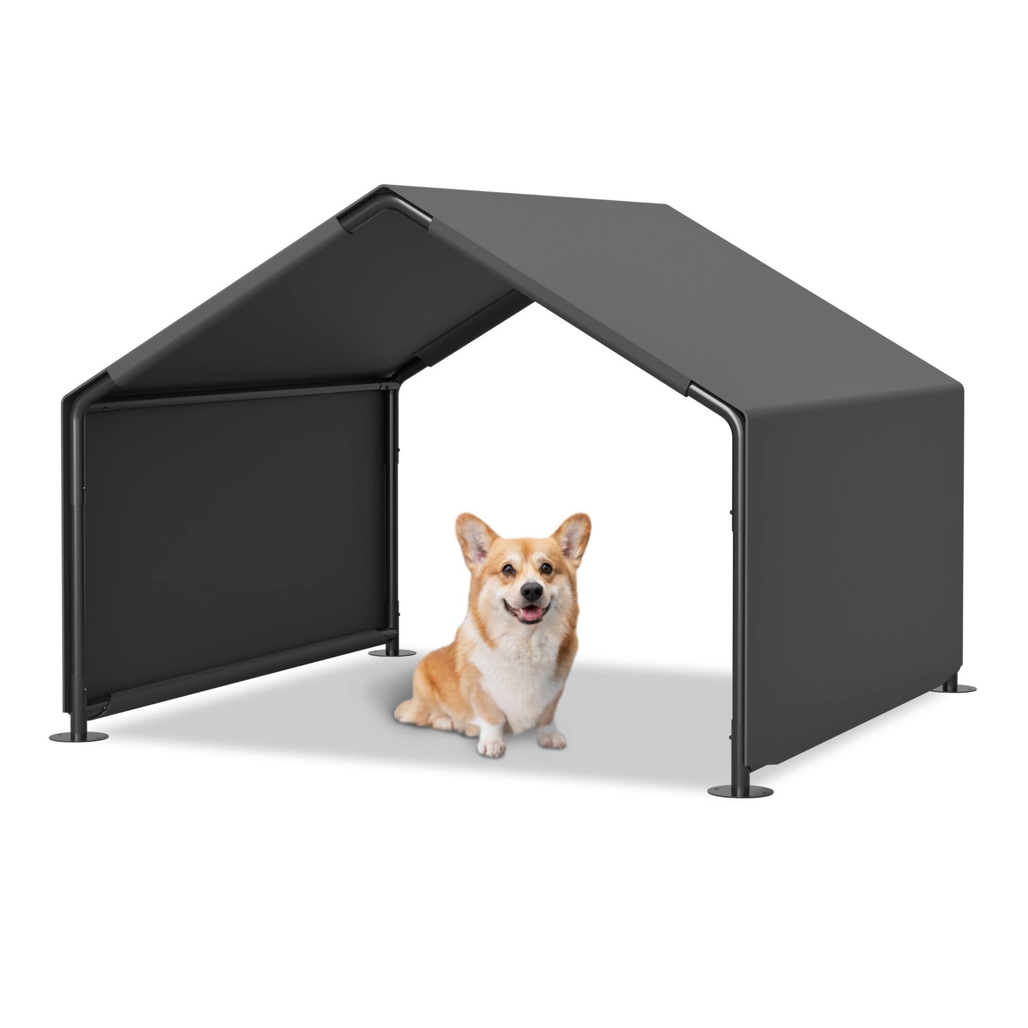 Alt View 2. Boyel Living - Portable Outdoor Dog Tent with UV and Rain Protection - Grey.