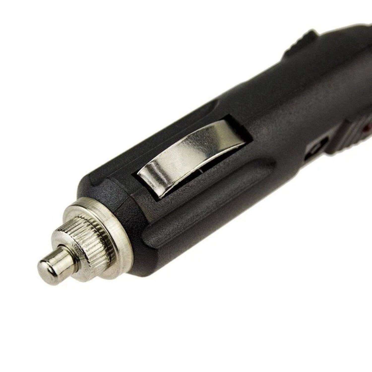 Left. Stock Preferred - 12V DC Power Socket Adapter with LED Indicator - Black.
