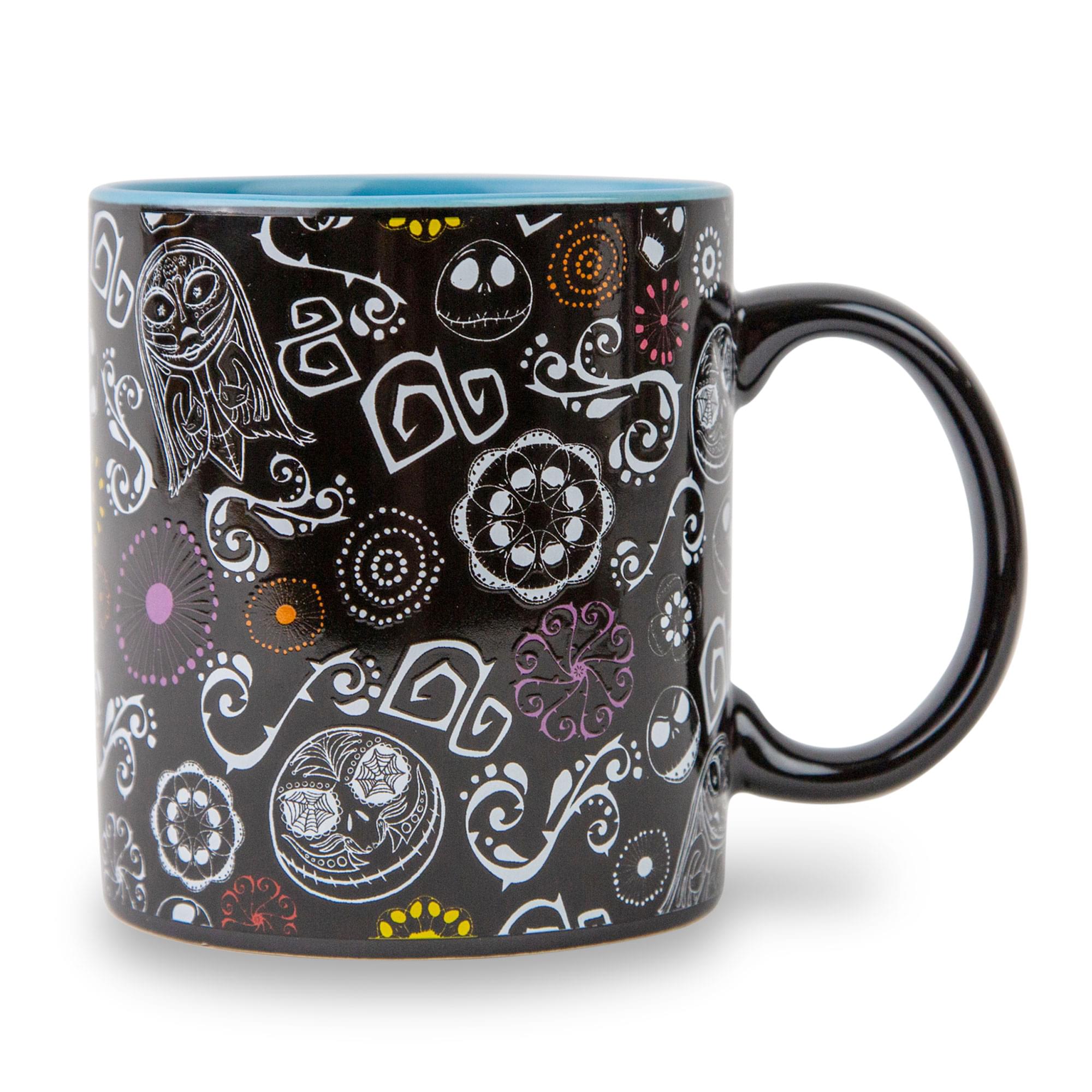 Front. Disney - Disney The Nightmare Before Christmas Sugar Skulls Ceramic Mug | Holds 20 Ounces - Black.
