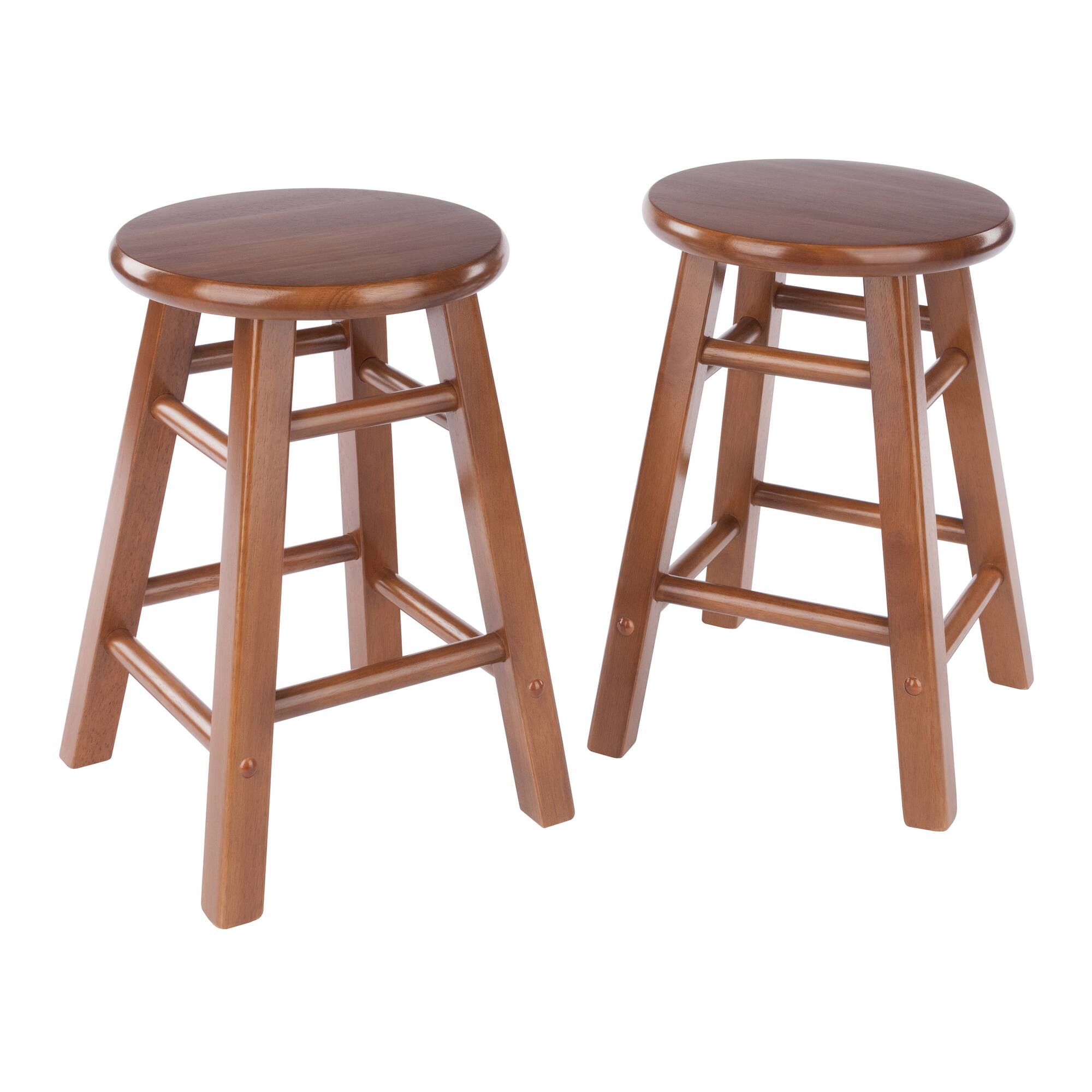 Winsome Wood - Element 2-Pc Dining Stool Set - Teak