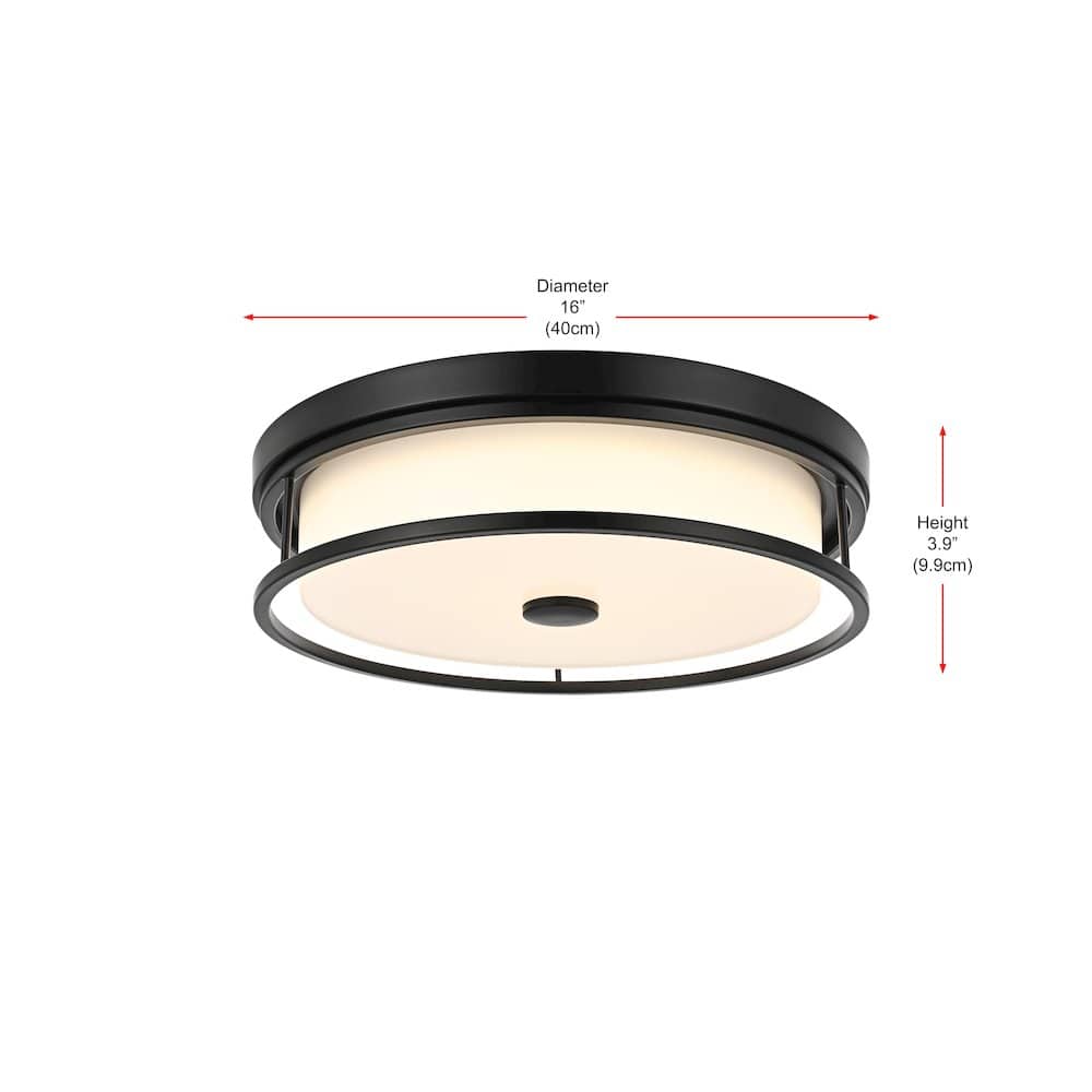 Living District - Kolson 16 Inch Led Flush Mount In - Black price history on PriceWatchPro