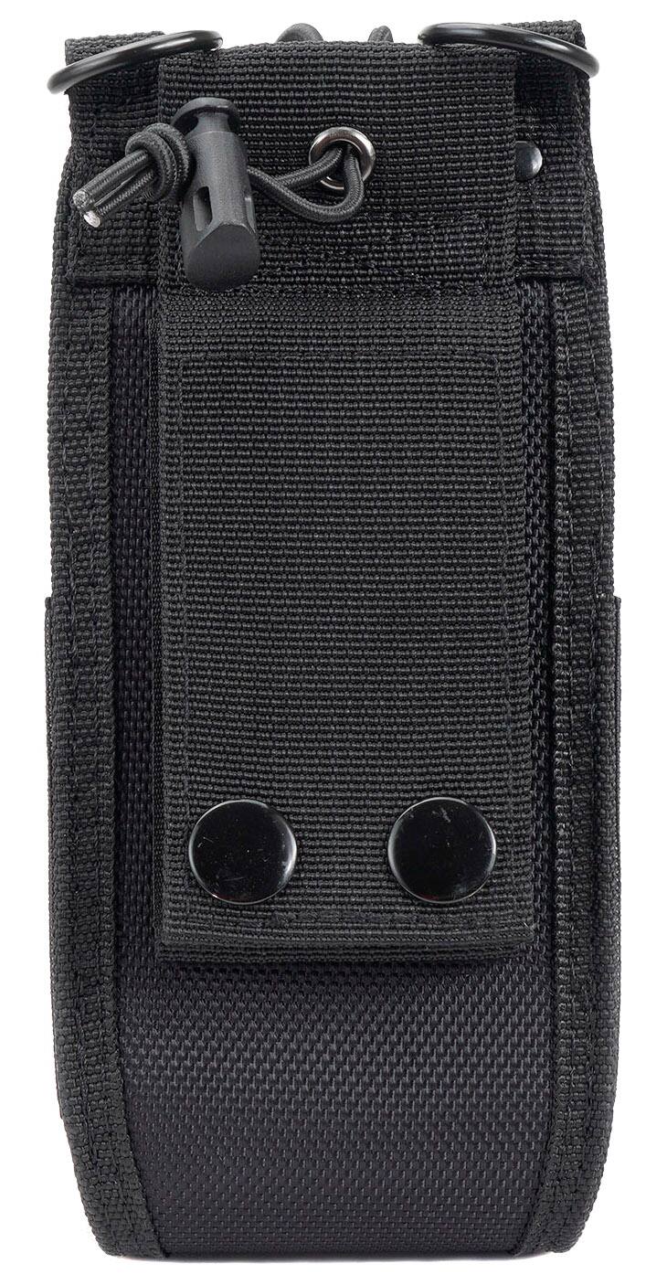 Alt View 6. Nakedcellphone - Pouch for Zebra TC77 Scanner/Radio/Walkie Talkie - Rugged Nylon Holster Harness, Belt Loops, Lanyard - Black.