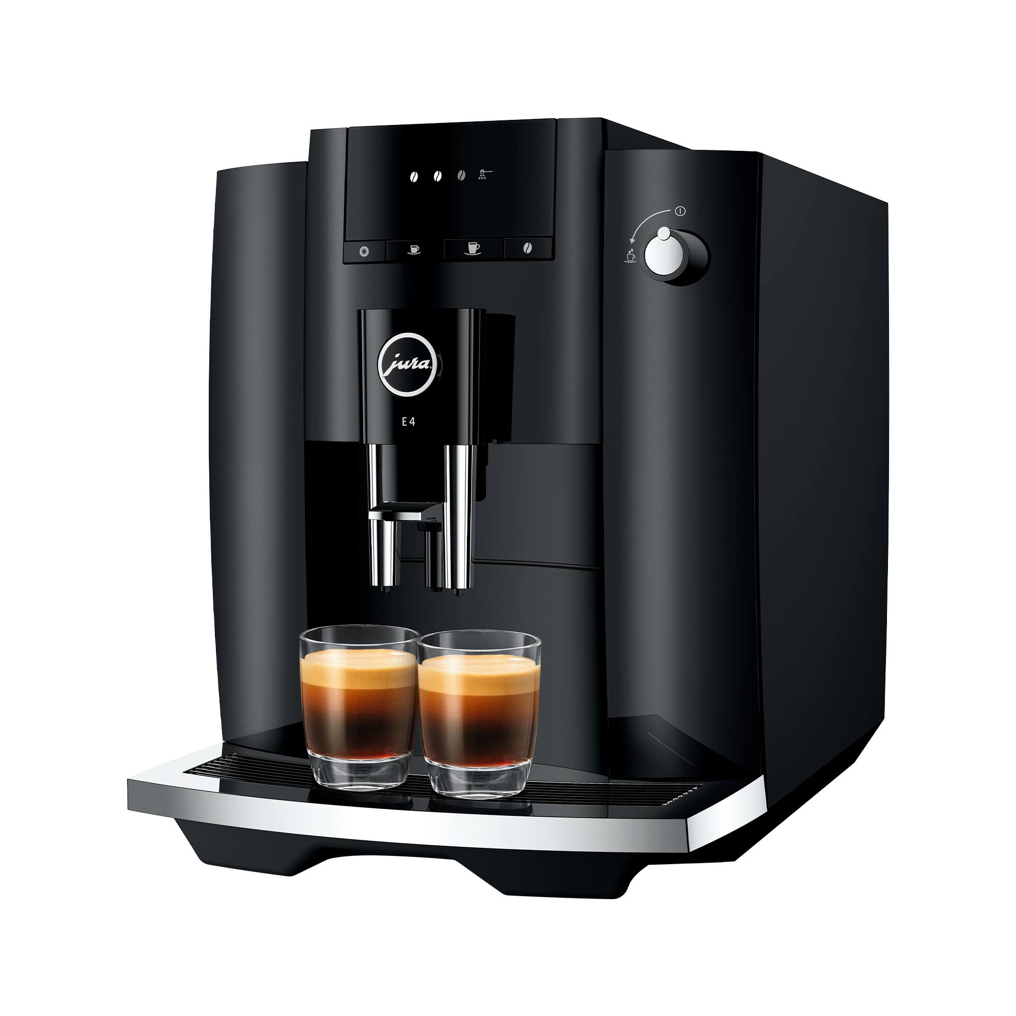 Left. Jura - E4 Espresso Machine - Piano Black.