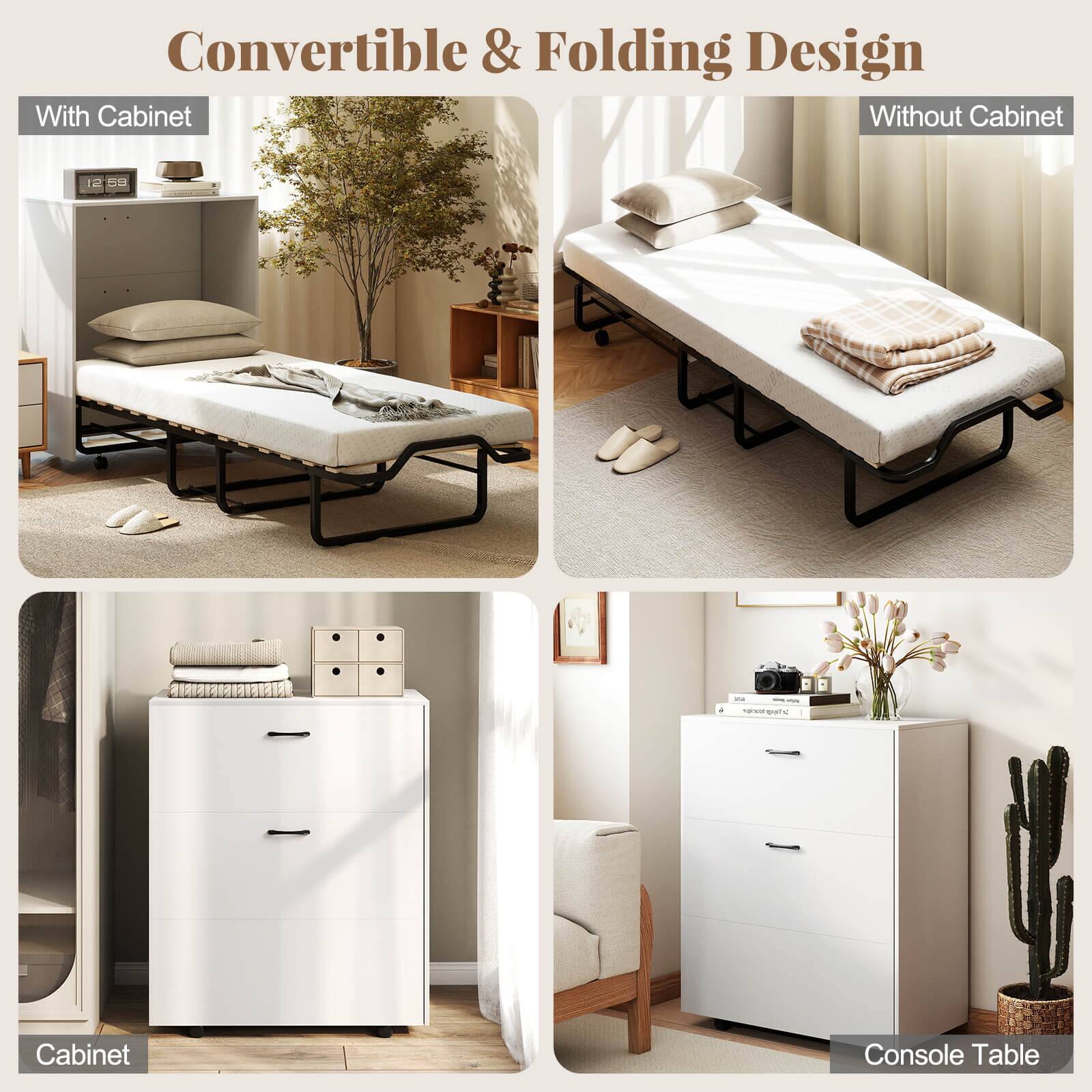 Convertible & Folding Design

With Cabinet  
Without Cabinet

Cabinet  
Console Table
