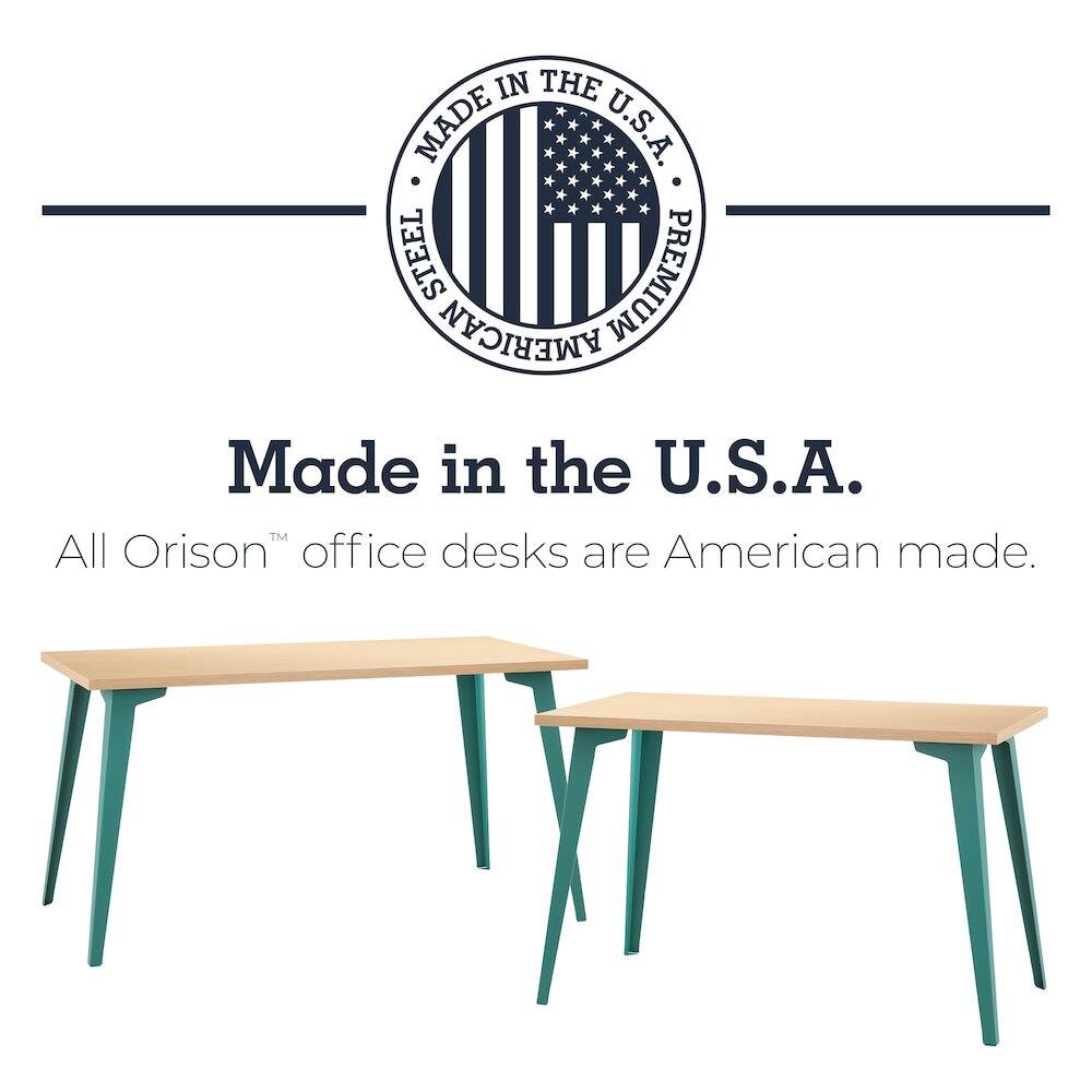 Made in the U.S.A.  
All Orison™ office desks are American made.