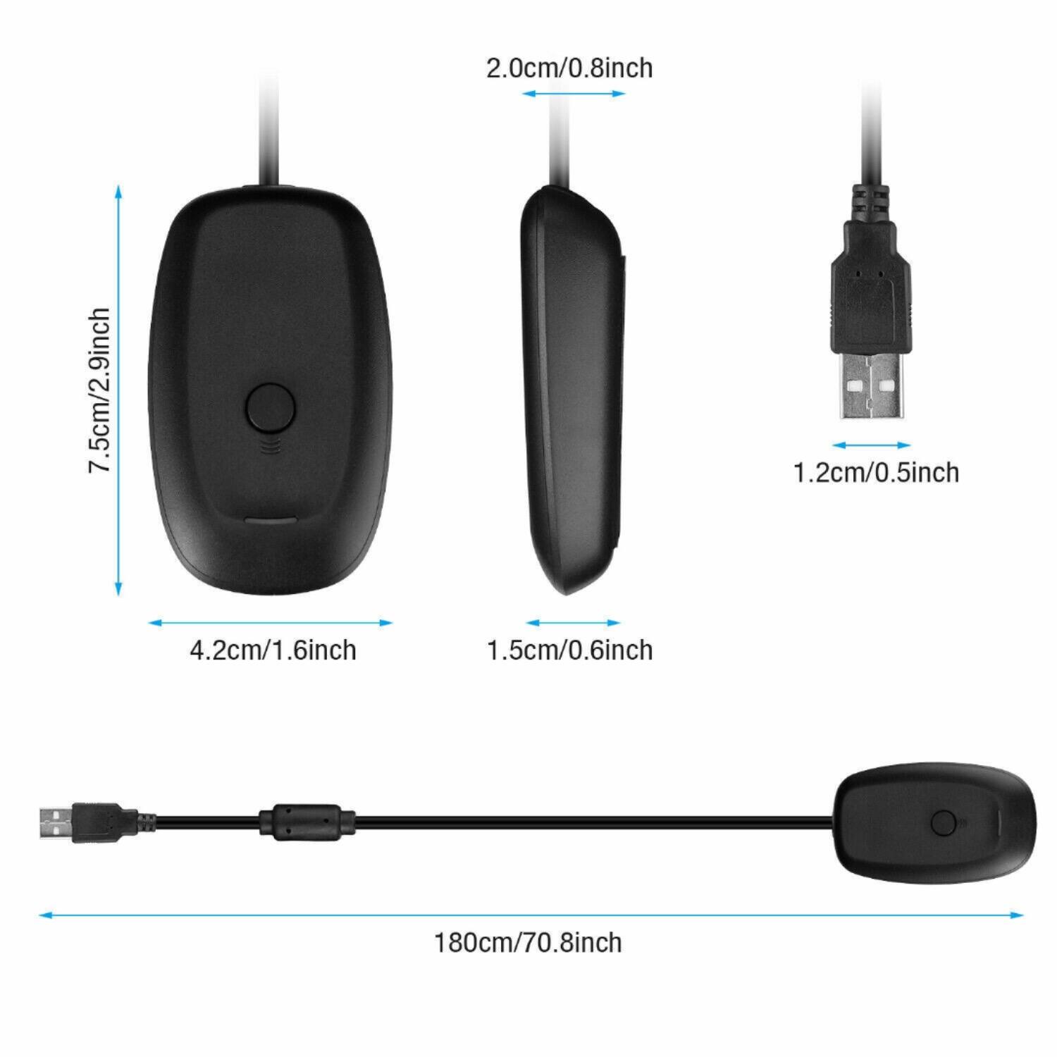 2.0cm/0.8inch  
7.5cm/2.9inch  
4.2cm/1.6inch  
1.5cm/0.6inch  
1.2cm/0.5inch  
180cm/70.8inch