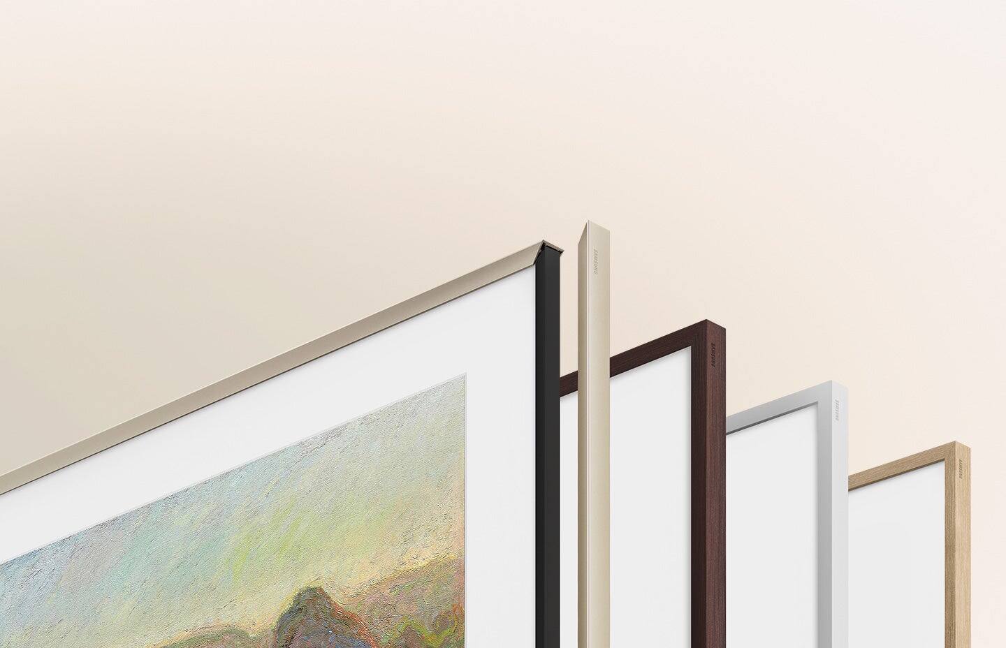 Alt View 17. Samsung - 75" The Frame Customizable Bezel - Sand Gold Metal - Sand Gold Metal.