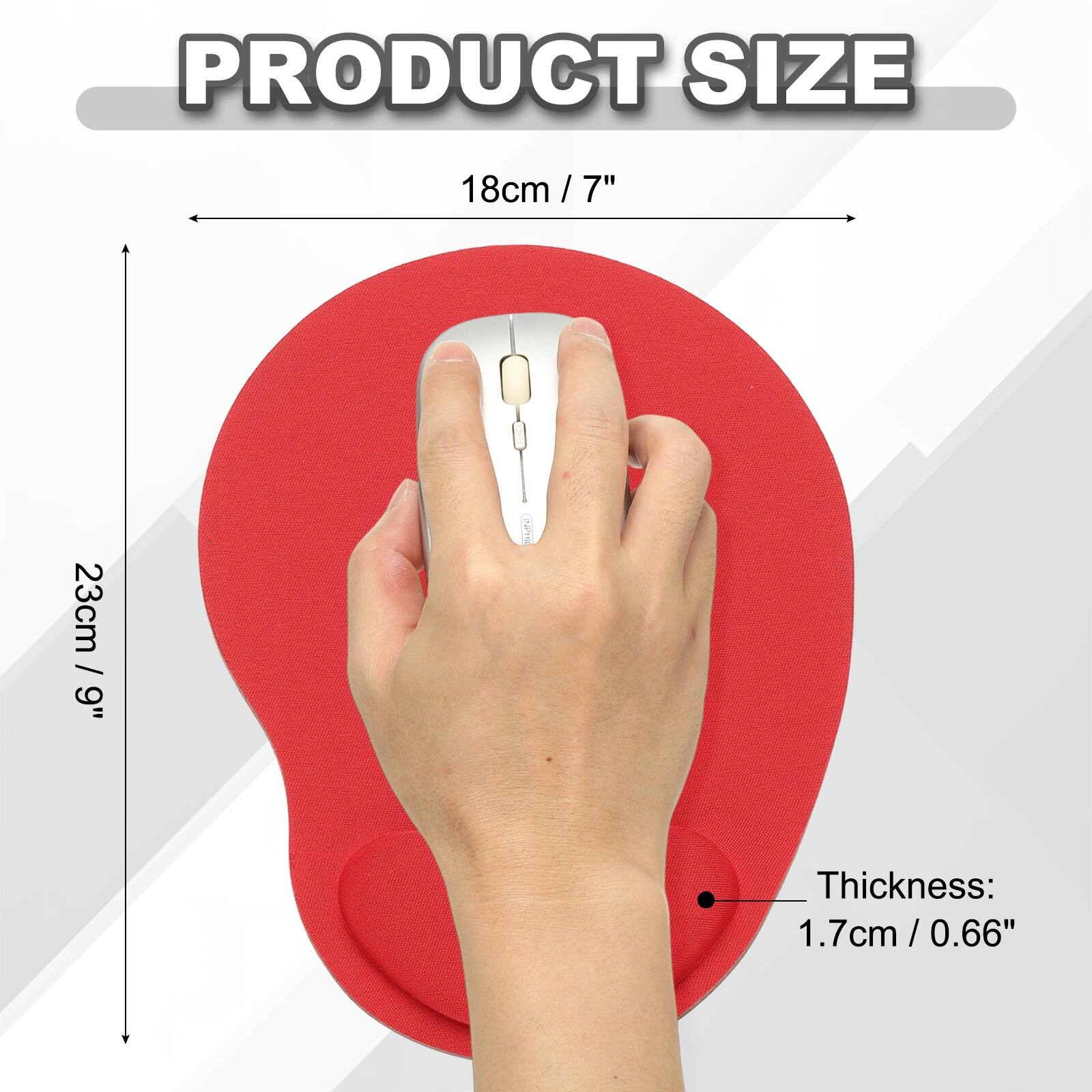 PRODUCT SIZE  
18cm / 7"  
23cm / 9"  
Thickness: 1.7cm / 0.66"