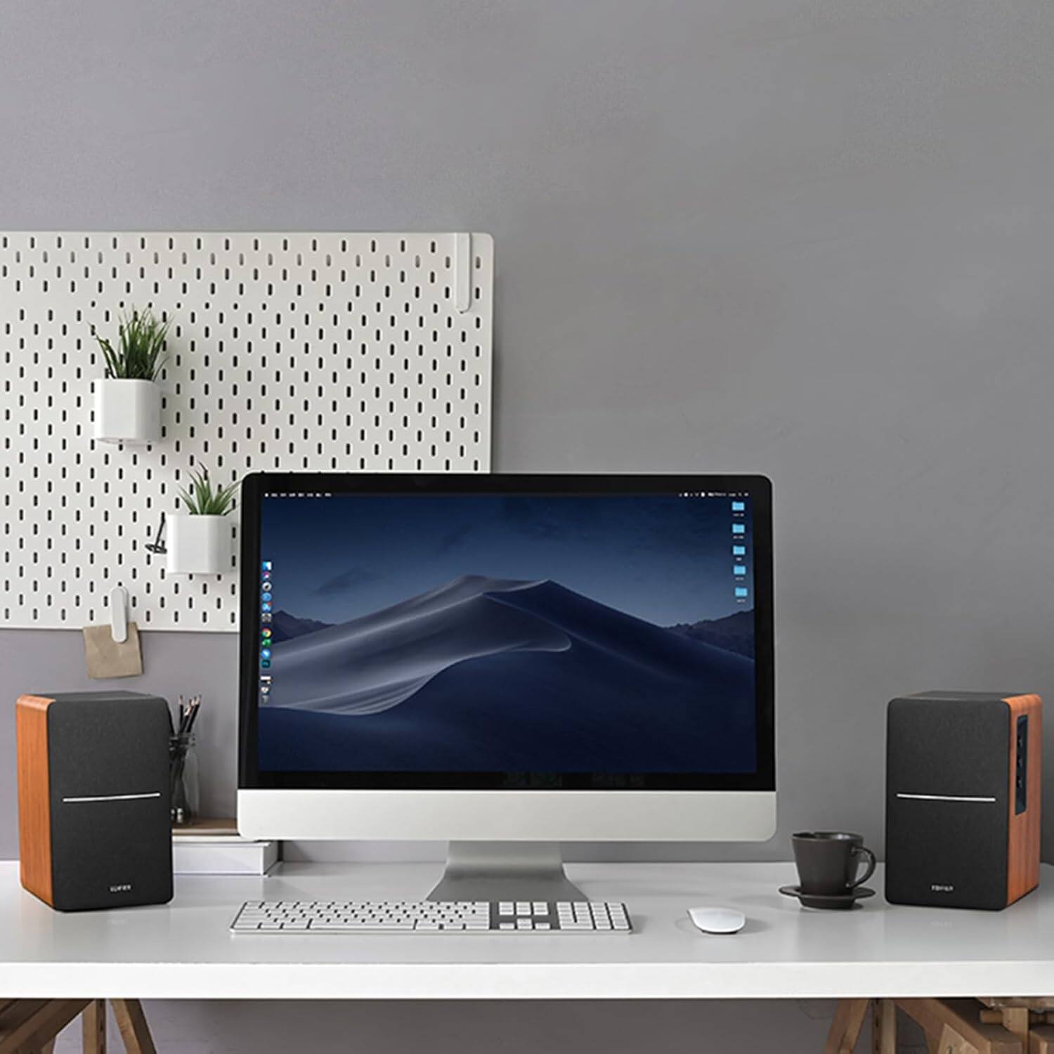 Angle. Edifier - R1280DB Powered Bluetooth Bookshelf Speakers, Computer Speakers - 42W RMS Optical Input - Wireless Studio Monitors - Black.