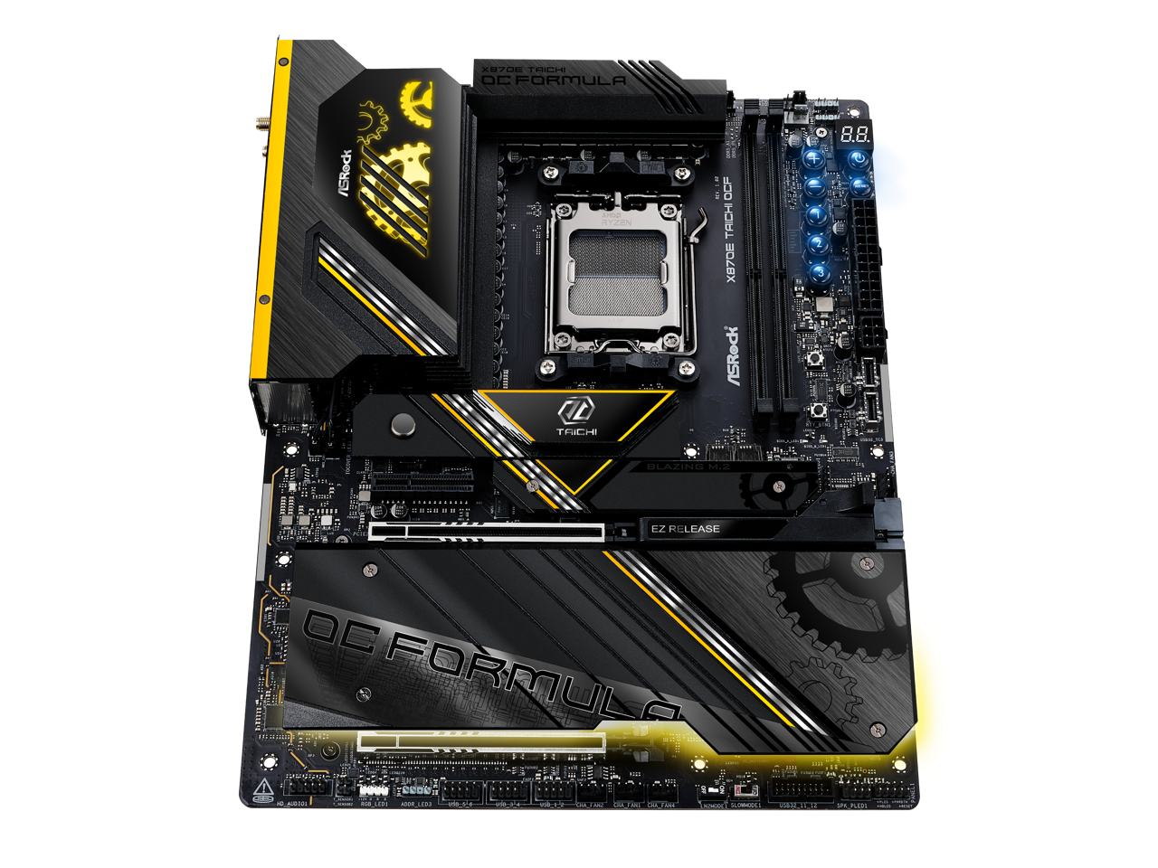 SOR /SReck 7 TERCHI OC FORMULA RYZEN 1 I 10 TAICH 1 : i OCF TRICHI X070E ASRock E 8.8. BLAZING M.2 8a ........... H a EZ RELEASE OC FORMULA REOE AC AR_LER SLOMODE SAOER