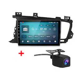 Junsun - For Kia Optima 2010-2013 Backup Camera 8Core Android 15 4+64GB carplay Car Stereo Radio GPS Navi RDS WIFI DSP BT FM SWC - Black