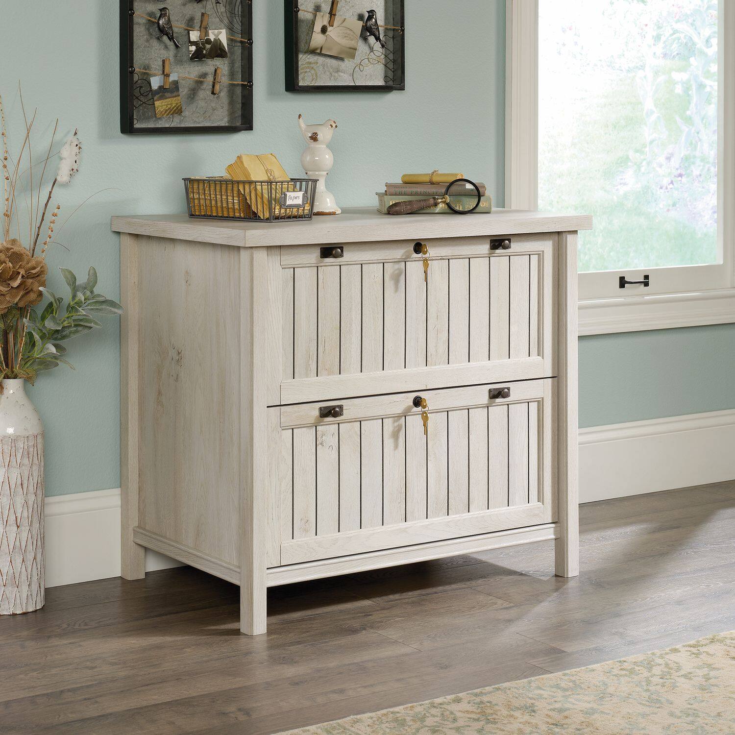 Alt View 1. Sauder - Sauder Costa Commercial Office File Cabinet Chalked Chestnut finish - Chalked Chestnut.
