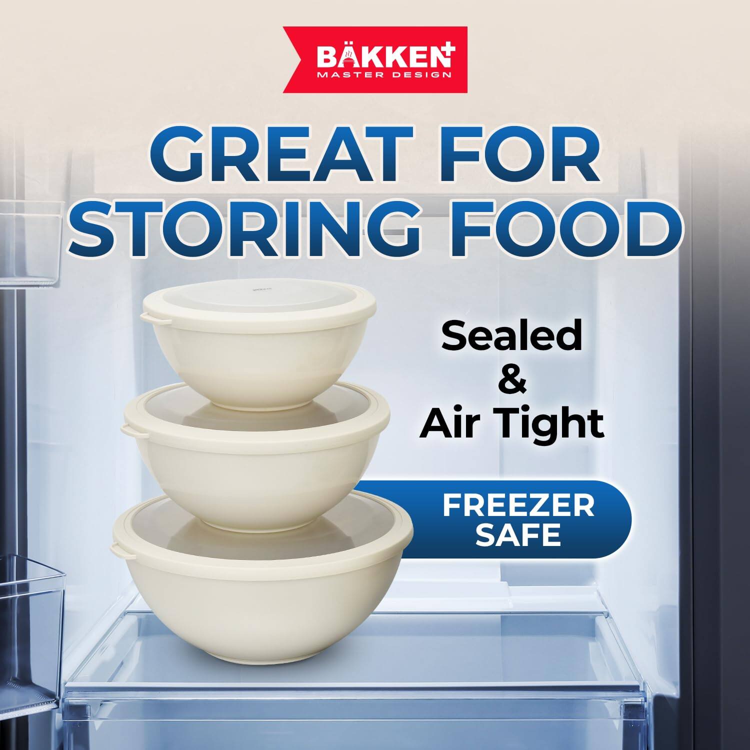 BKKEN MASTER DESIGN GREAT FOR STORING FOOD Sealed & Air Tight FREEZER SAFE